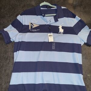 Polo by Ralph Lauren Blue Striped Polo Shirt